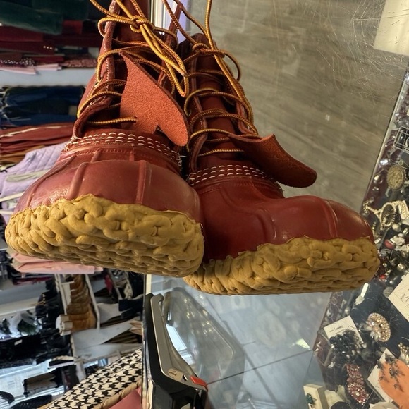 Rare Women's L.L. Bean Limited Edition 8" Heart Red Duck Boots Size 8 - Picture 8 of 10